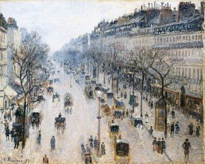 pissarro The Boulevard Montmartre on a Winter Morning 600