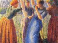 pissarropeasant women planting stakes 600