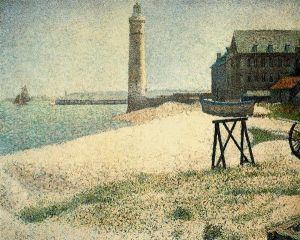 seurat hospice and lighthouse honfleur 1886 600