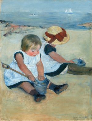 cassatt children playing on the beach 600